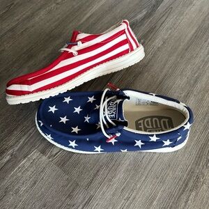Hey Dude American Flag Men’s size 10 NWOT